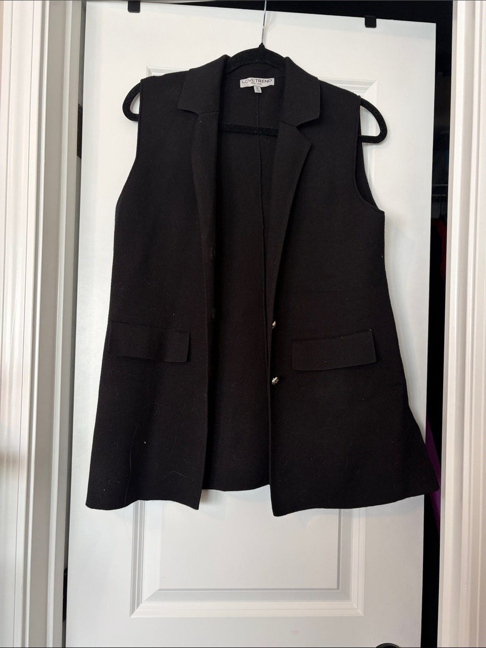 Love Trend Black Sleeveless Blazer Vest